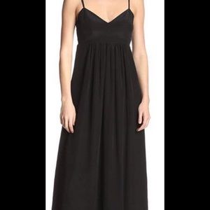 Amanda Uprichard black silk maxi dress